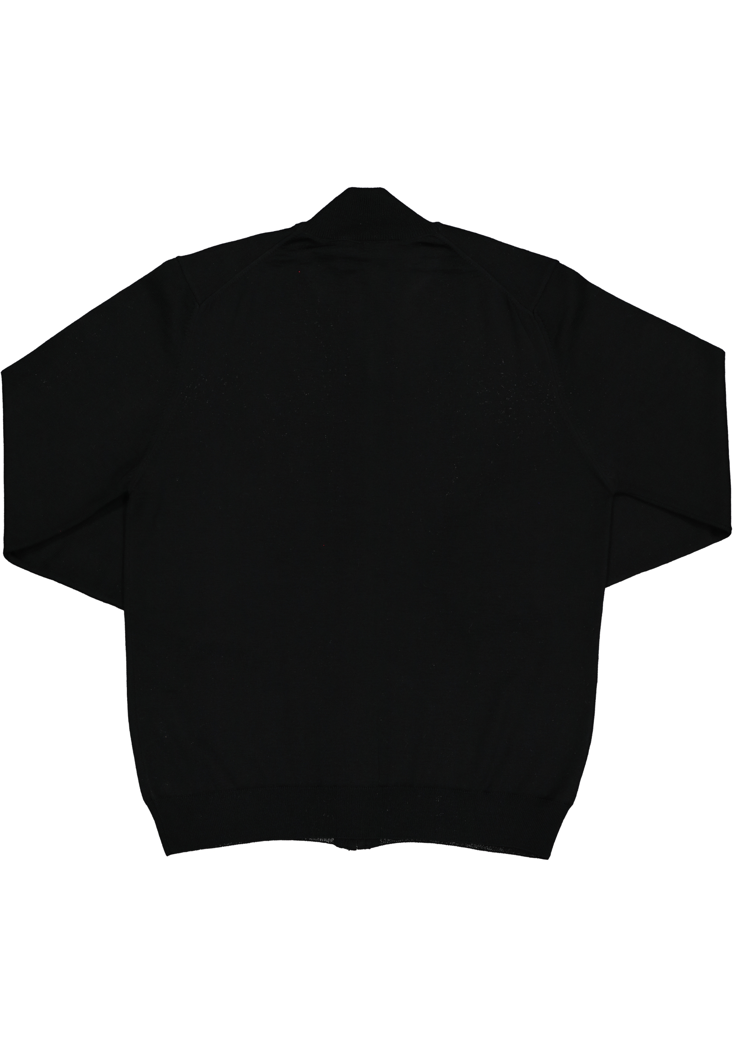 OLYMP modern fit vest wol, zwart met rits