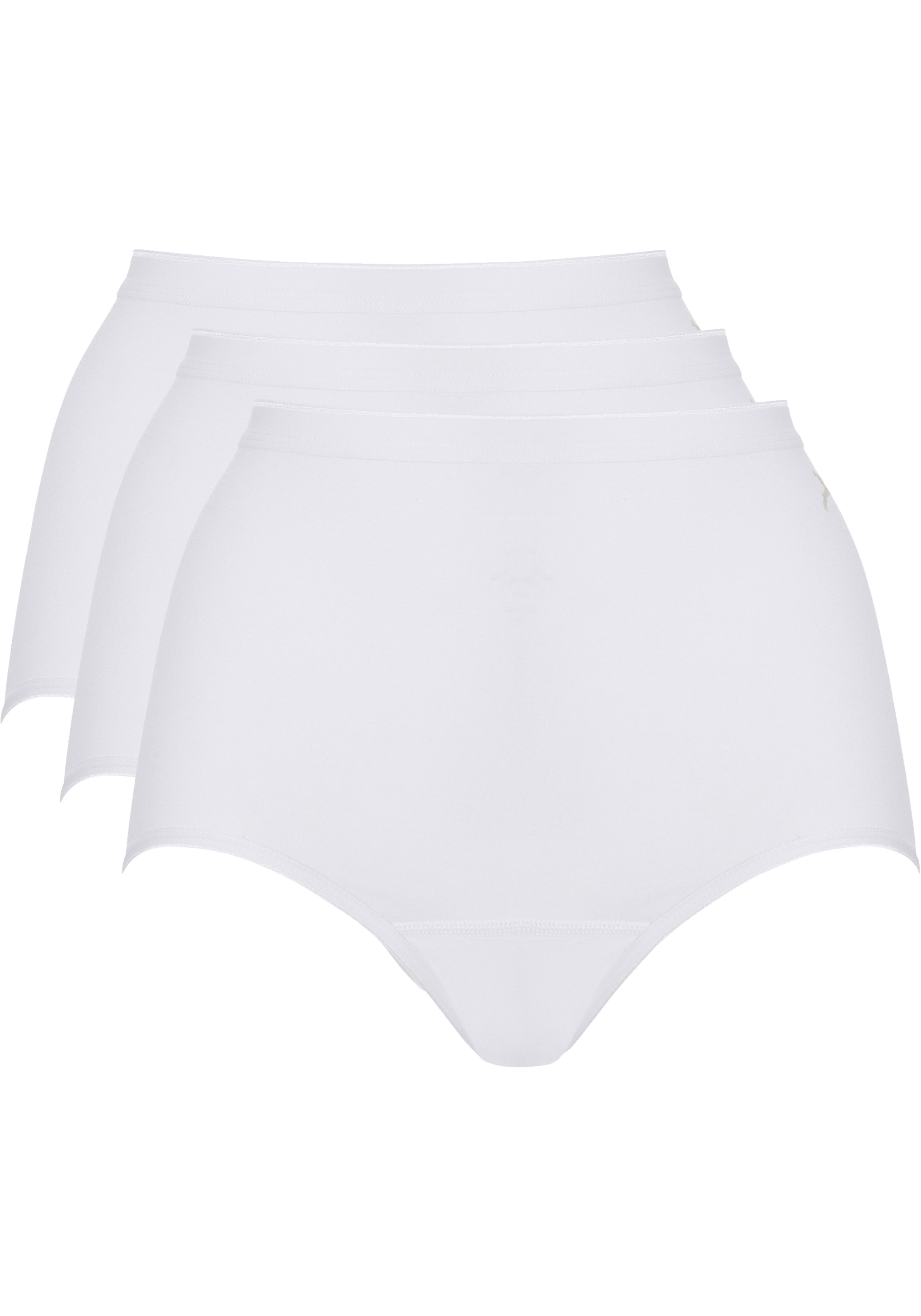 TEN CATE Basic women maxi (3-pack), dames slips hoge taille, wit