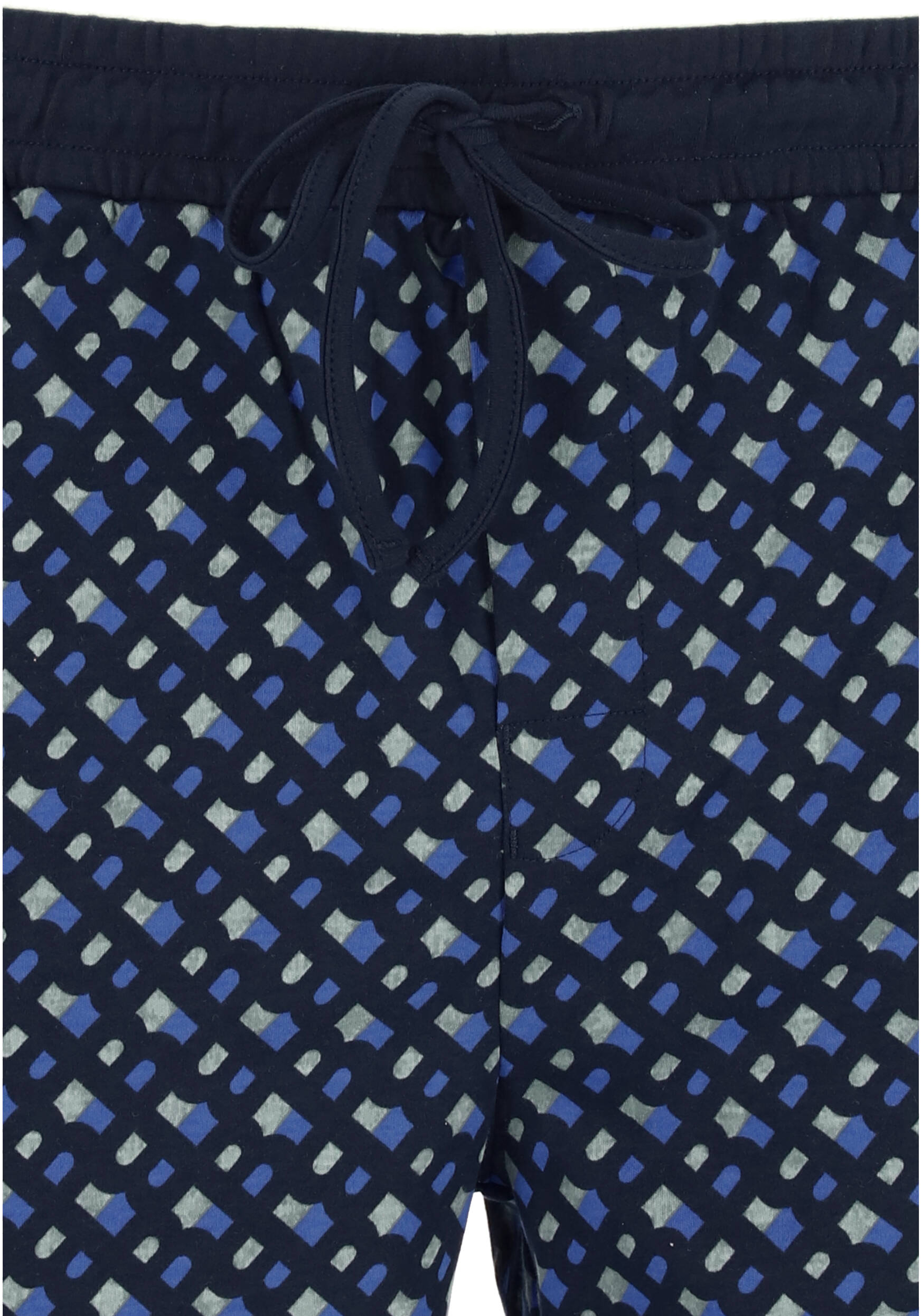 BOSS Relax Short Set, heren shortama set, kobalt blauw dessin