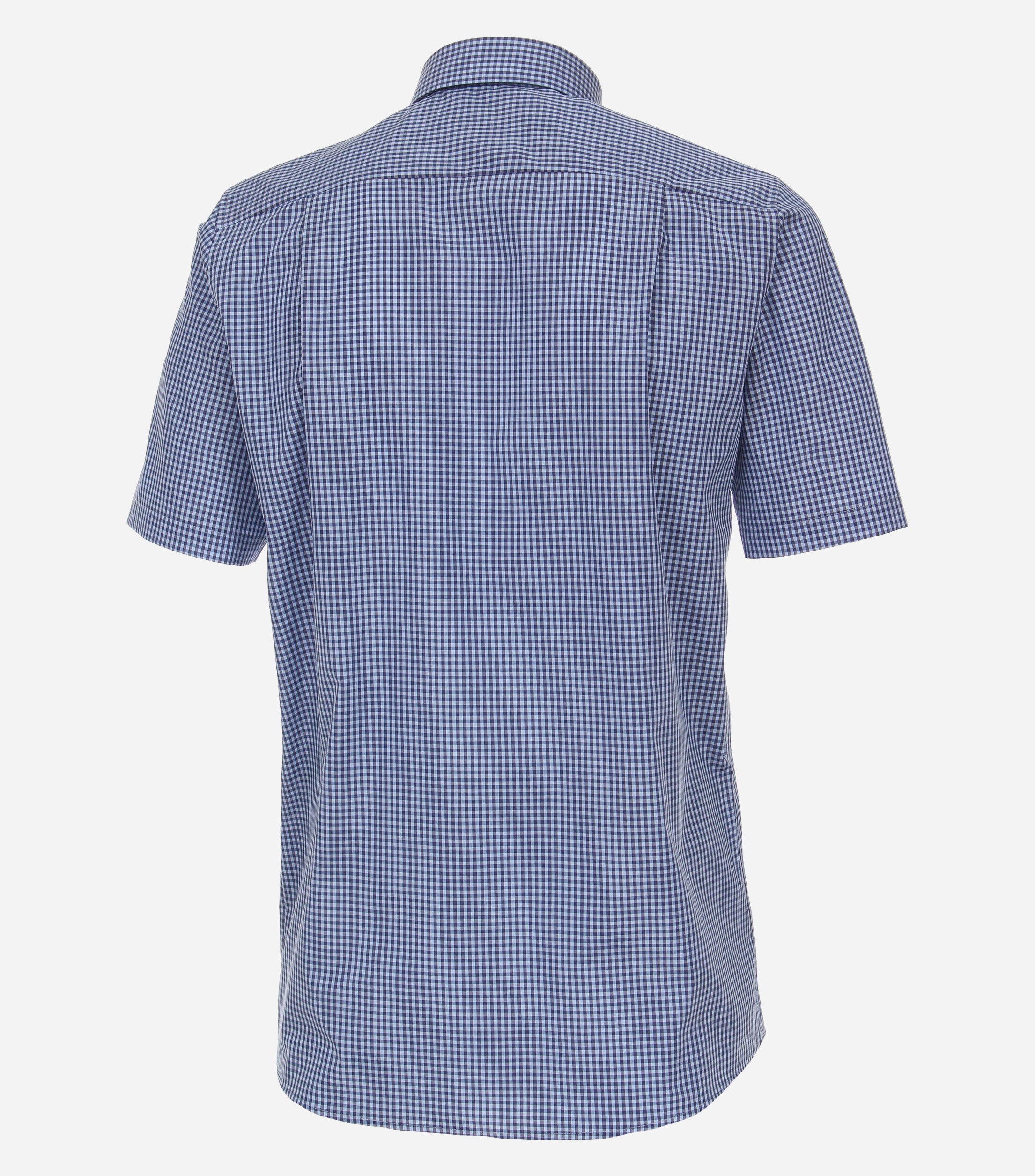 CASA MODA comfort fit overhemd, korte mouw, popeline, blauw geruit