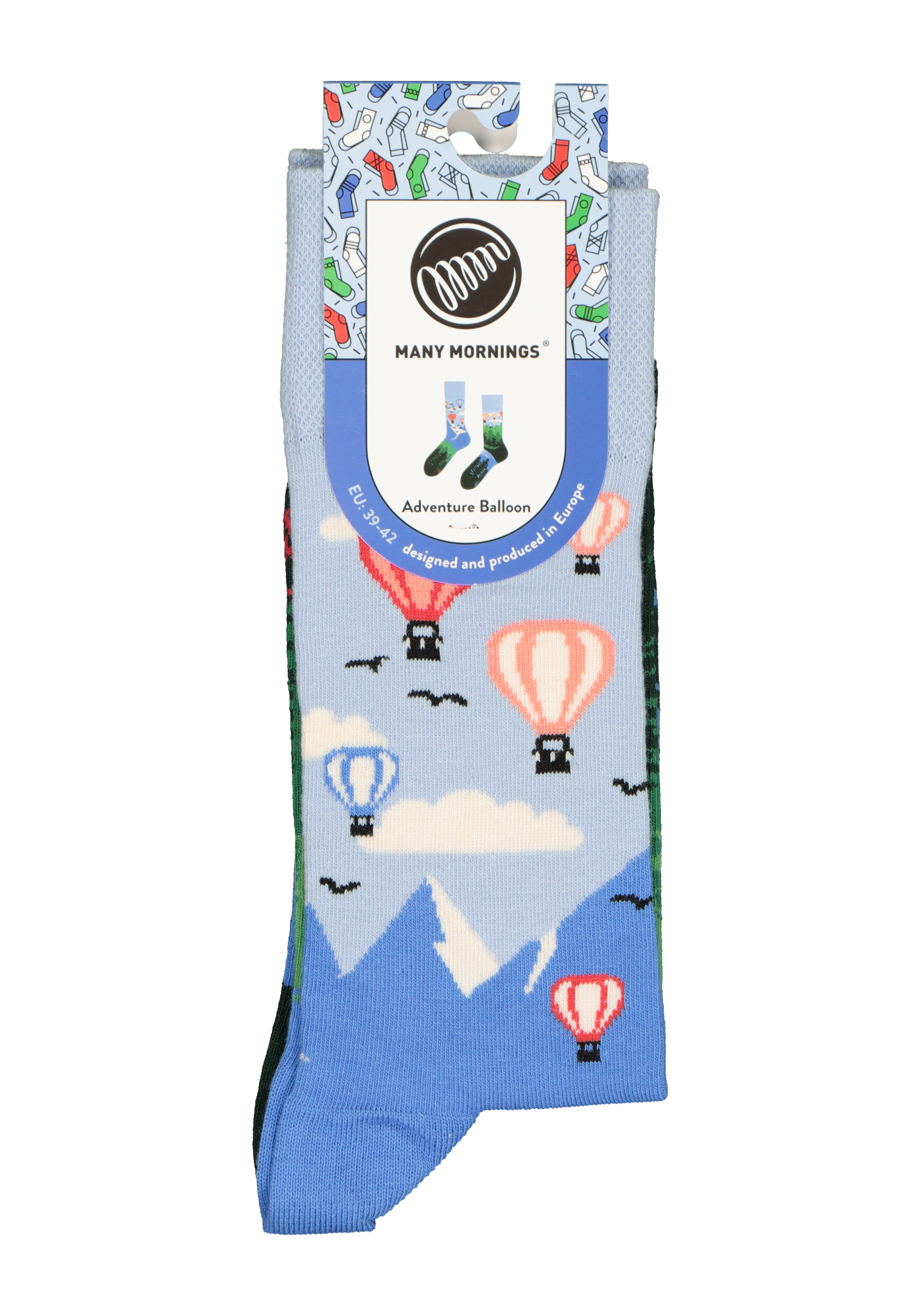 Many Mornings unisex sokken Adventure Balloon