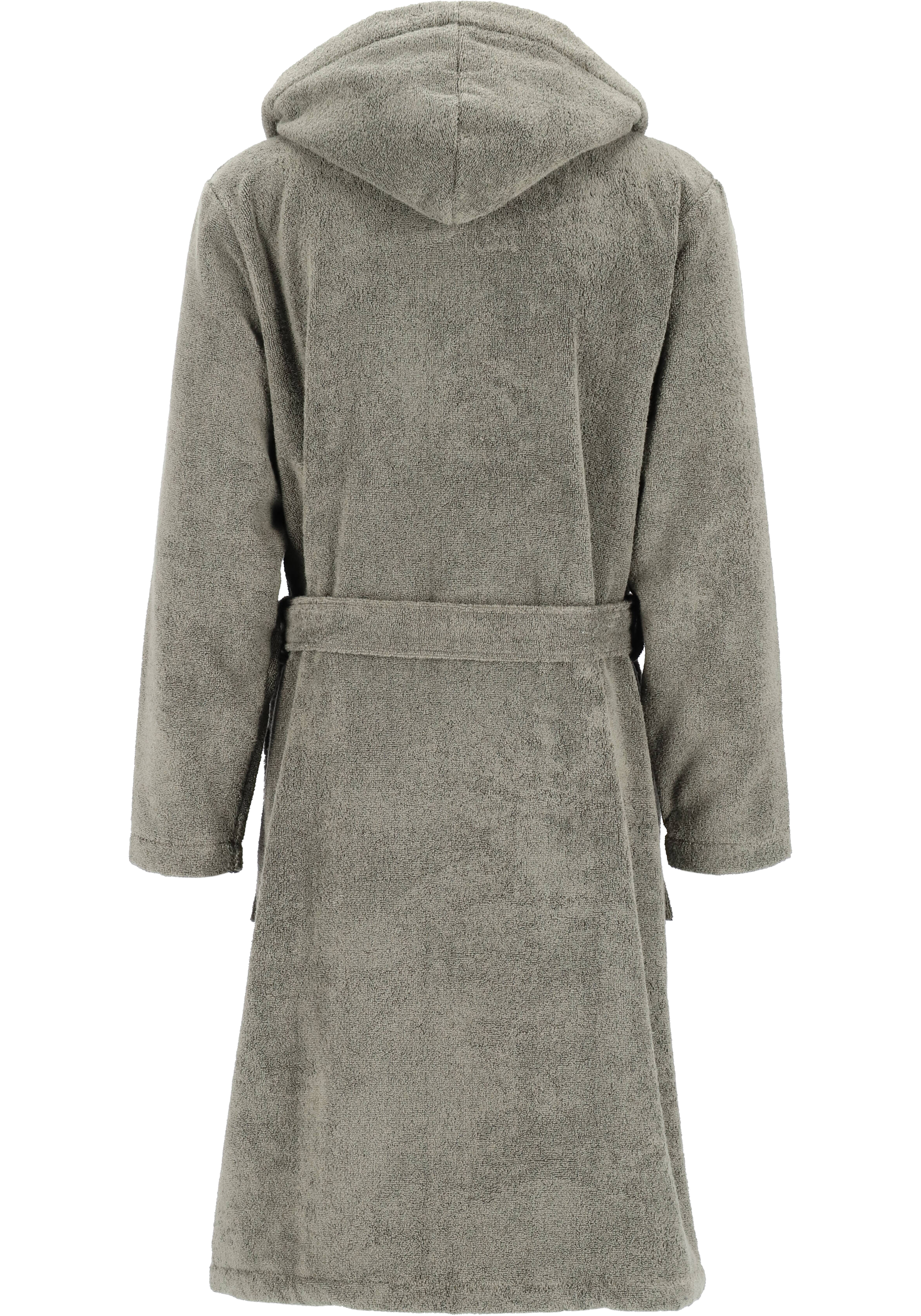 Tommy Hilfiger heren badjas, dik badstof met capuchon, grijs