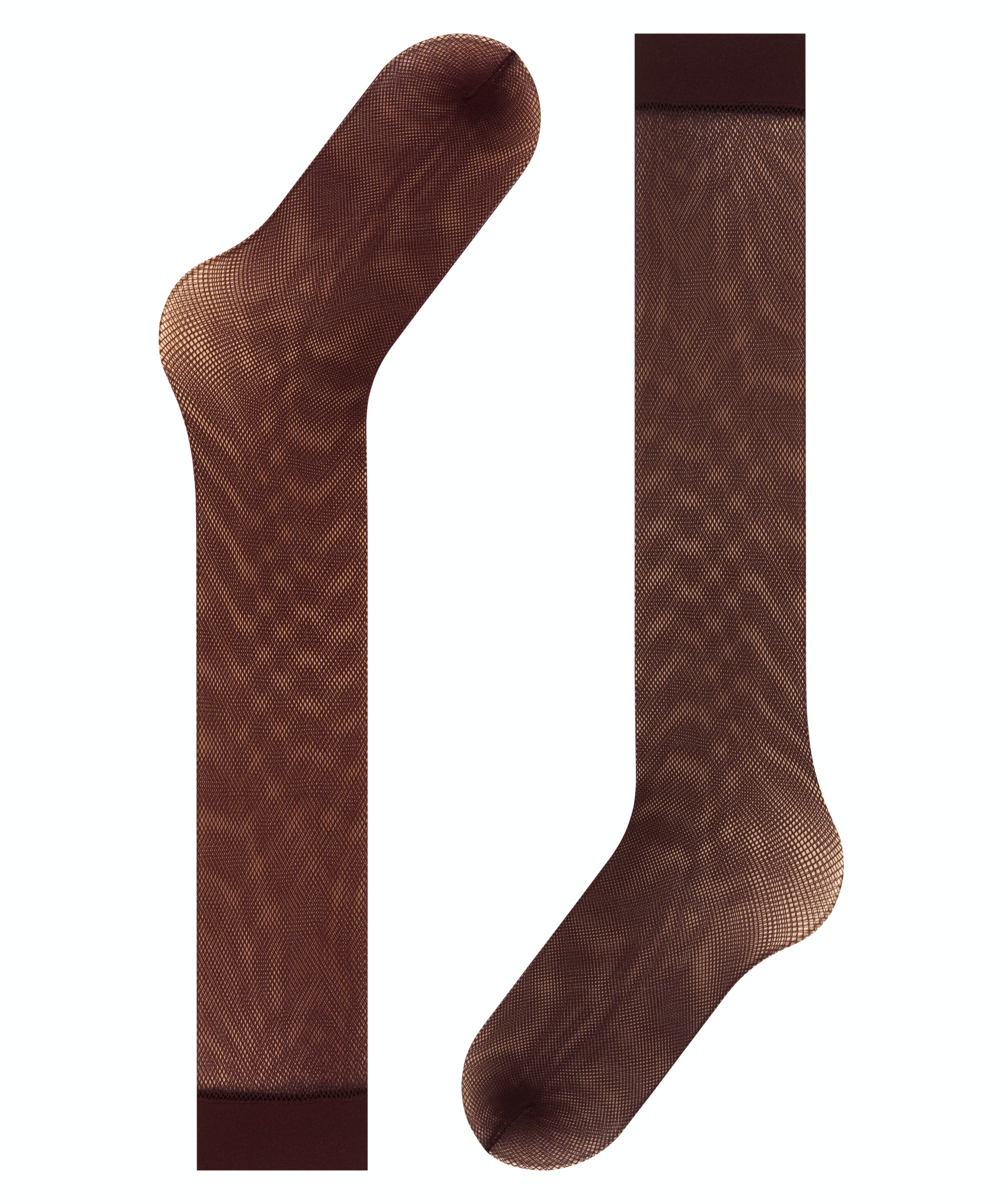 FALKE Net dames kniekousen, donkerrood (barolo)