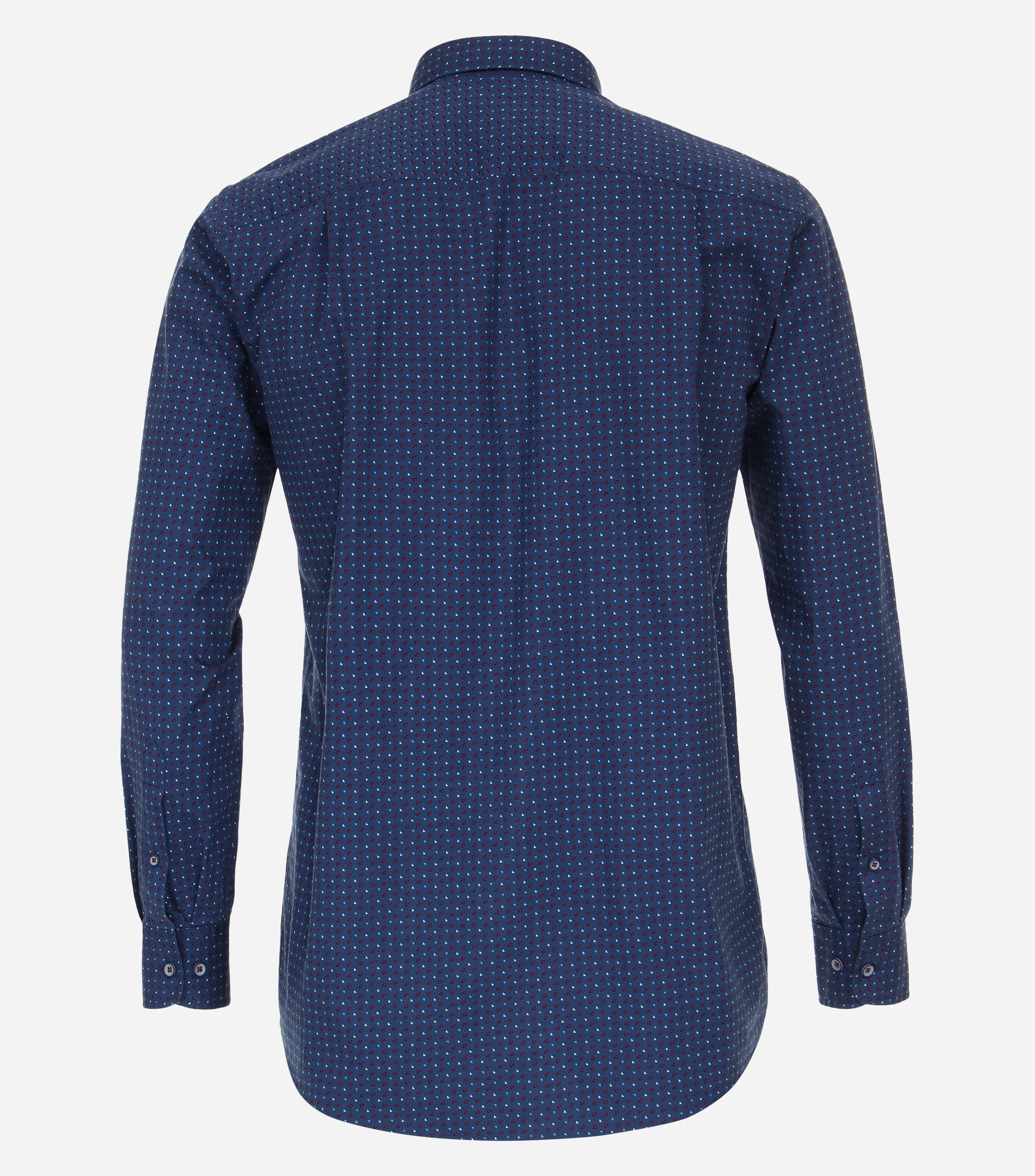 Redmond comfort fit overhemd, popeline, blauw dessin