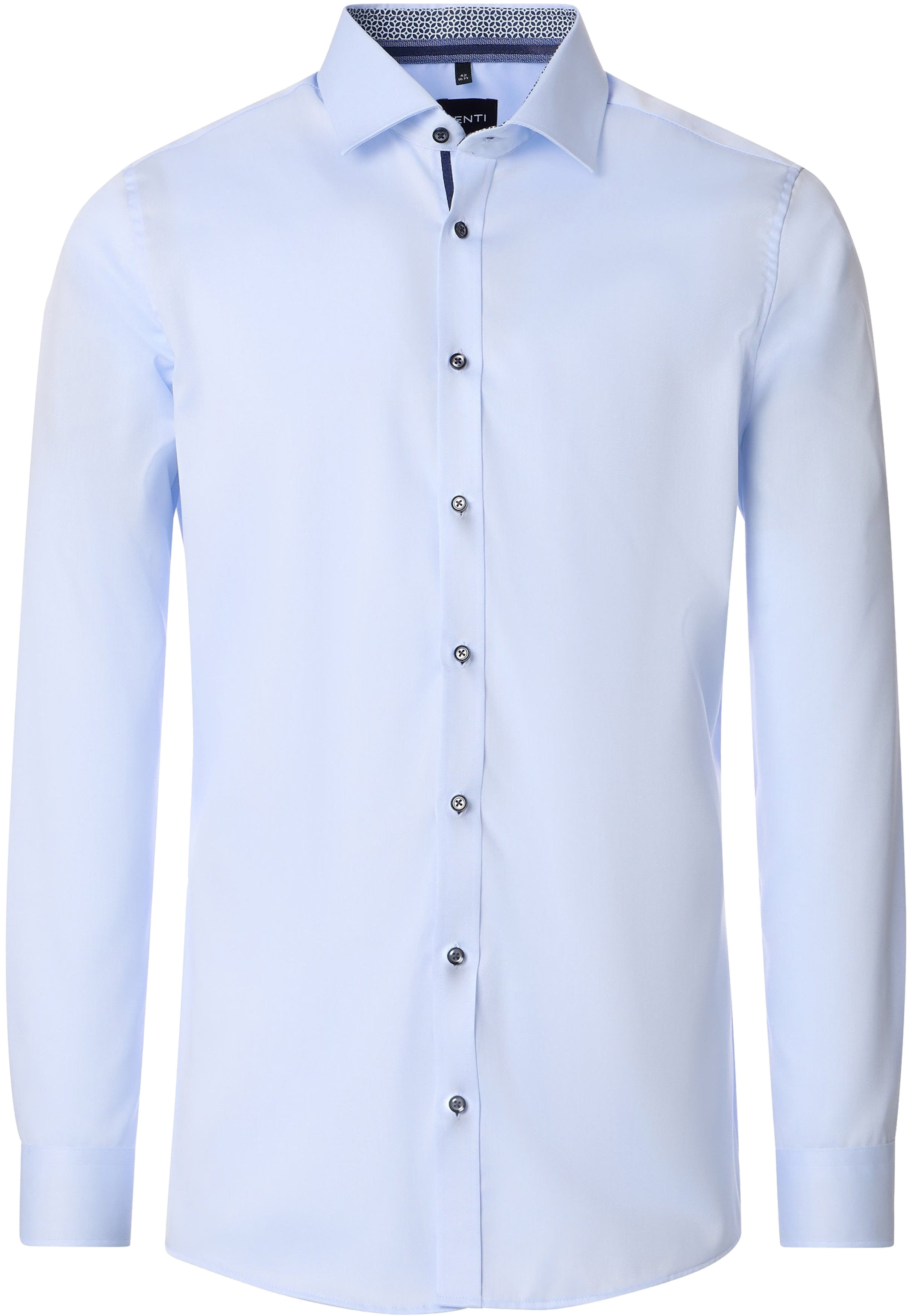 VENTI body fit overhemd, twill, blauw