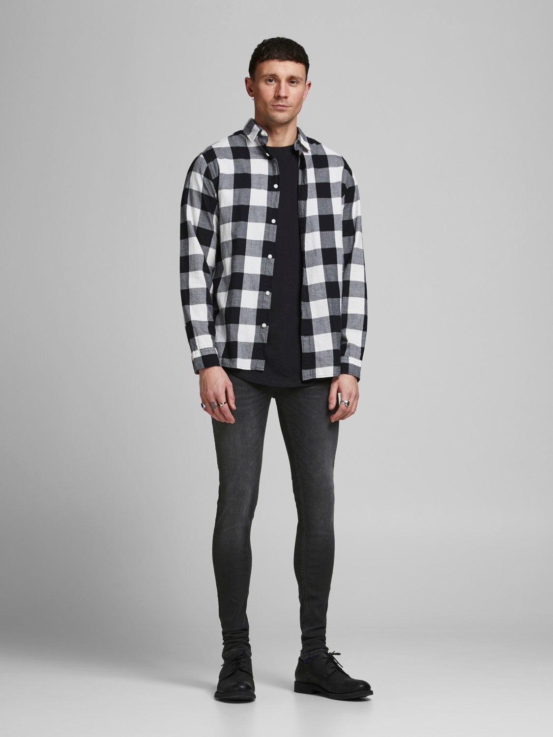 JACK & JONES Tom Original Jos loose fit, heren jeans, zwart denim