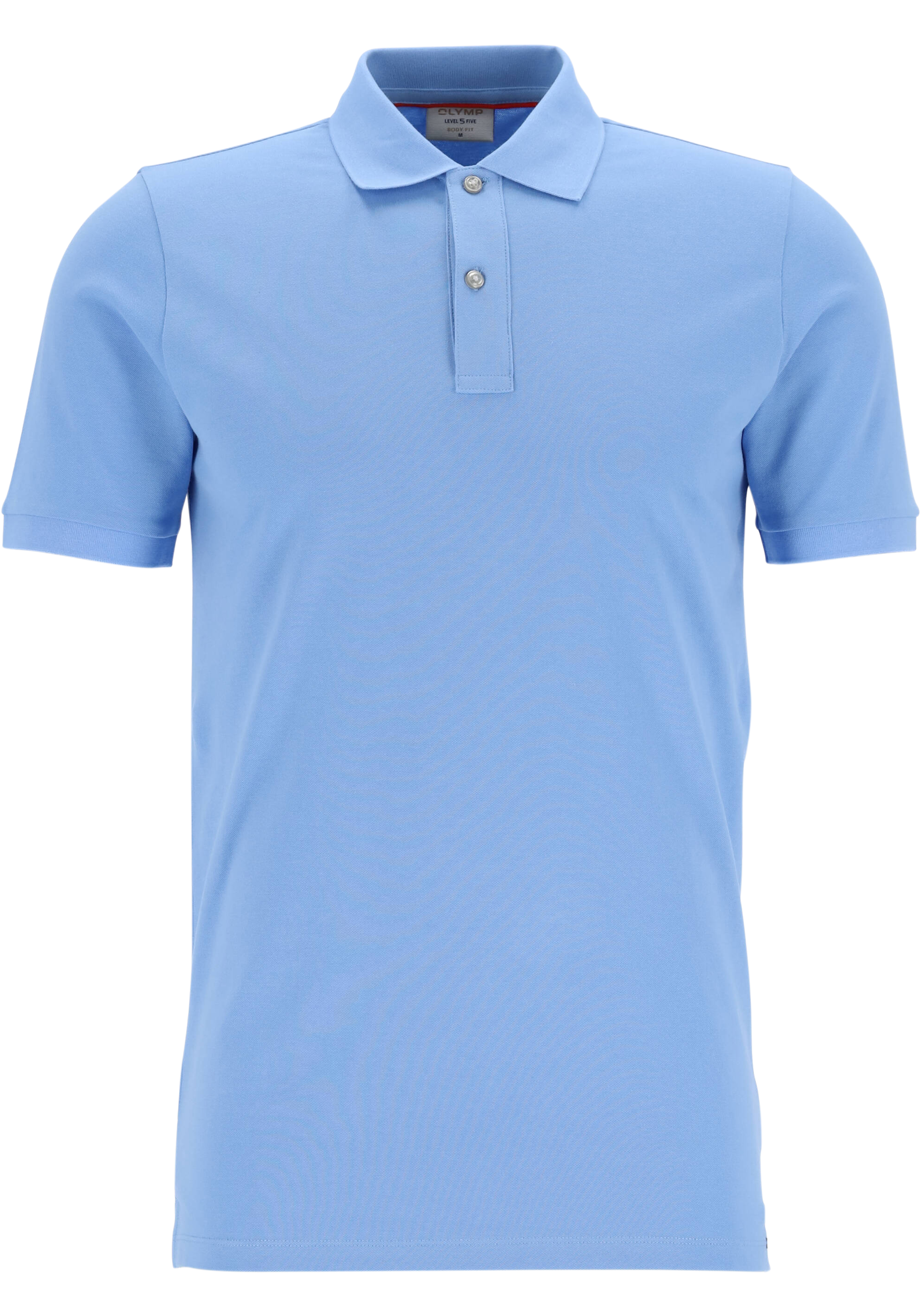 OLYMP Polo Level 5 Classic, slim fit polo, lichtblauw