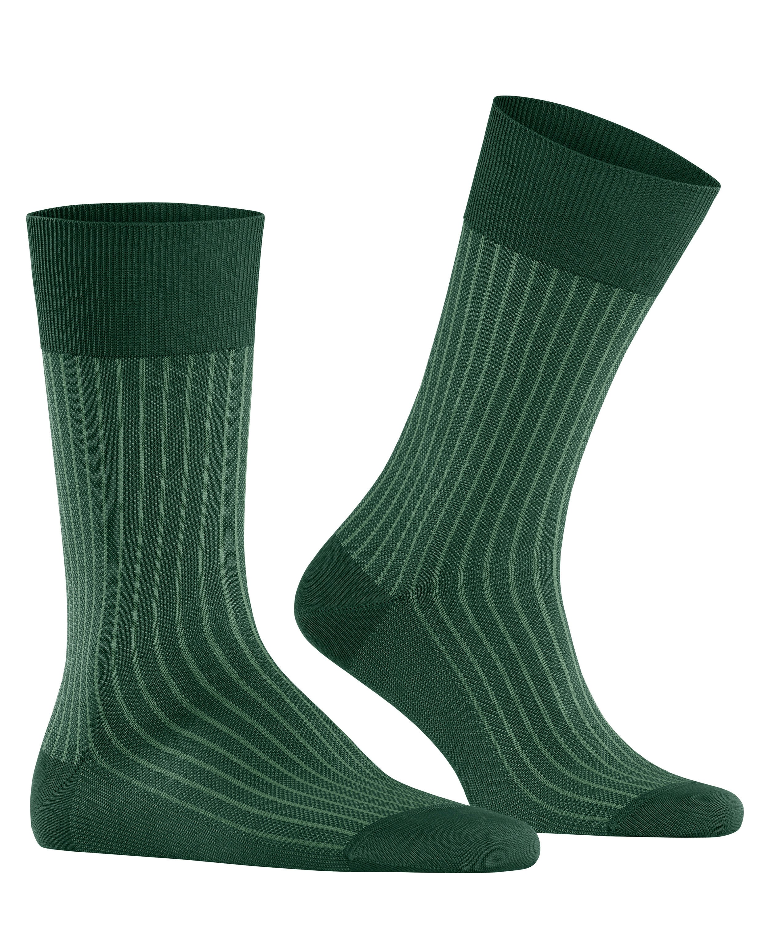 FALKE Oxford Stripe herensokken, groen (hunter green)