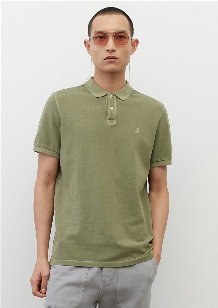 Marc O'Polo regular fit polo, heren poloshirt, olijfgroen