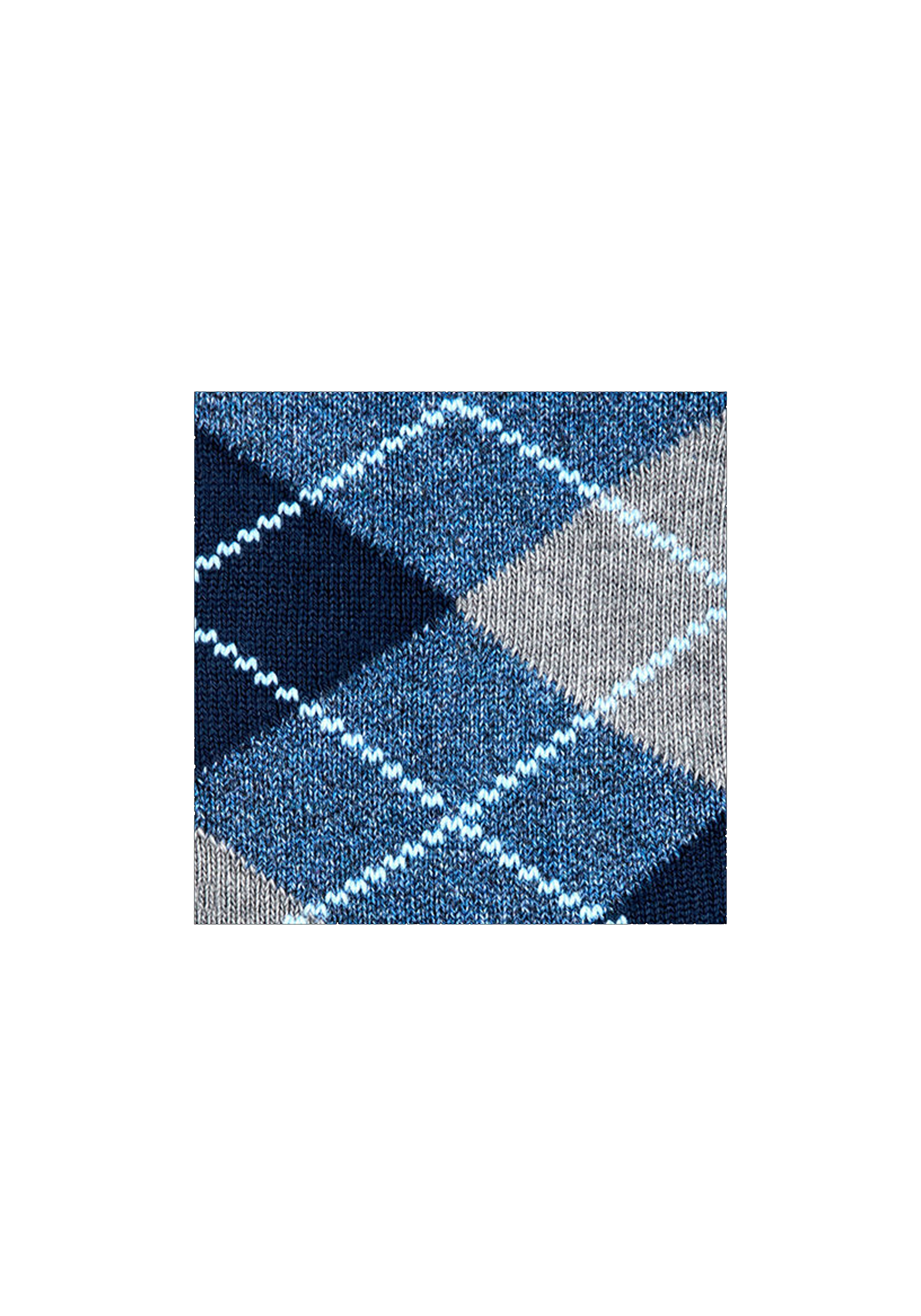 Burlington Argyle Heren Huissokken, blauw geruit